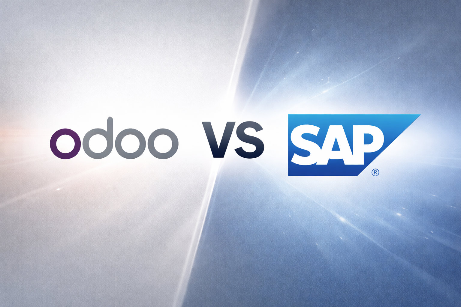 Comparaison visuelle de l'interface utilisateur entre Odoo et SAP pour la productivité